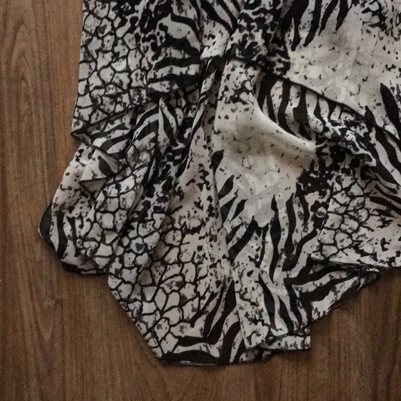 One shoulder high low asymmetrical black dress - Picture 3 of 5